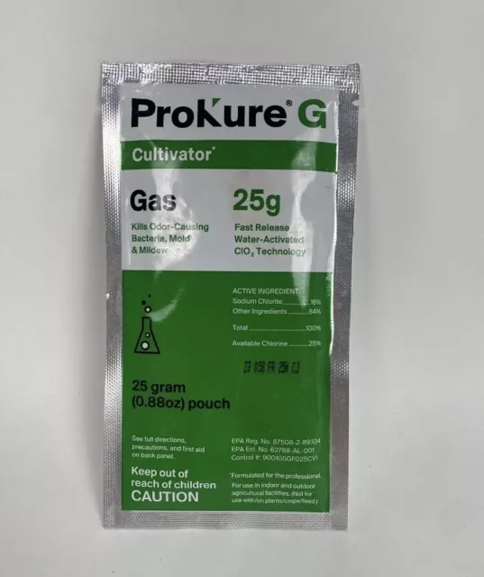 Prokure G 25g Cultivator Kills Odor-Causing Bacteria, Mold & Mildew