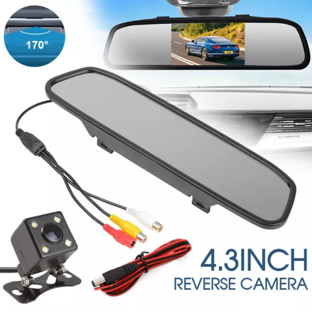 Reverse Camera Night Reversing Camera Rear View Mirror Kit Waterproof HD Monitor