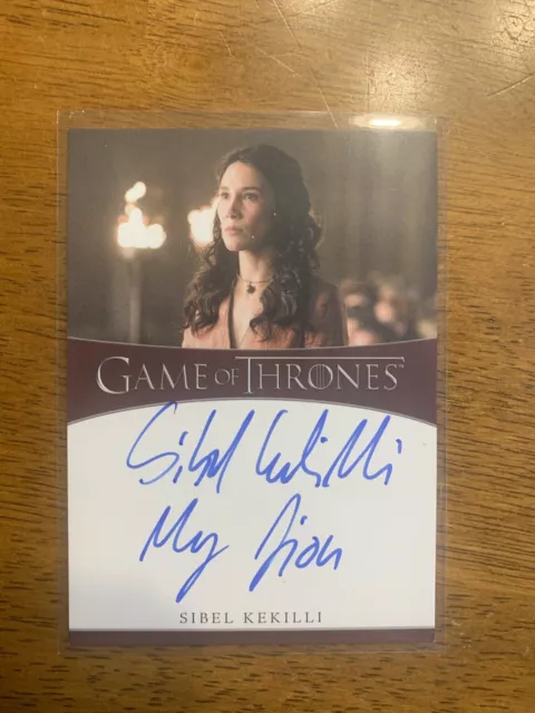 Game Of Thrones Sibel Kekilli Shae Auto Signed Inscription Rittenhouse