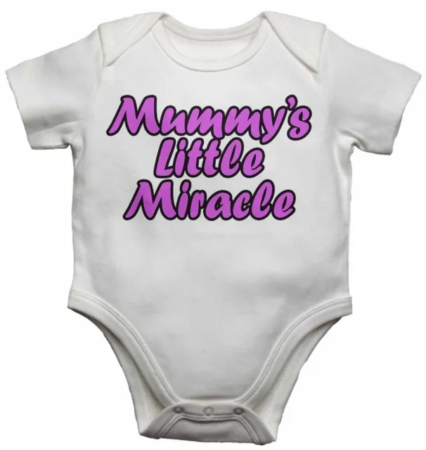Mummy's Little Miracle - New Personalised Baby Vests Bodysuits for Boys, Girls