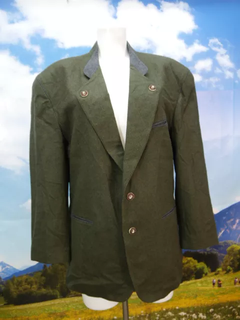 Steinbock grün Schurwolle mit Stehkragen wunderbare Trachtenjacke Jacke Gr.26/52