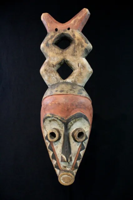 Arte Africano Arti Primo - Maschera Legno & Pigmenti Etnico Pende - Drk - 46 CMS
