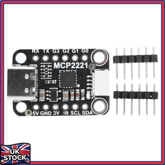 MCP2221A MCP2221A BREAKOUT ADC I2C USB To GPIO Converter for Stemma QT ...