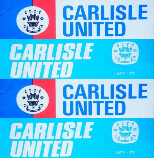 Programme Carlisle United Football Brunton Park Programmes - Various Seasons