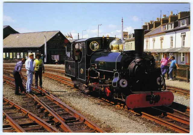 1980s Ffestiniog Railway Postcard Steam Engine Linda at Porthmadog Unposted