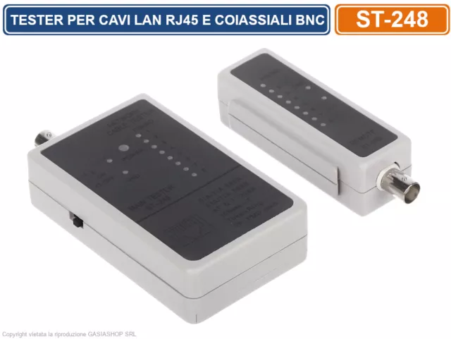 Tester Per Cavi Di Rete Lan Rj45 E Cavi Coassiali Bnc Network Ethernet Test Cavi