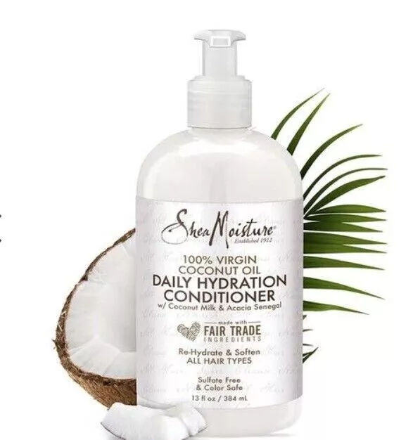 Shea Moisture Daily Hydration Shampoo 100% Virgin Coconut Oil 13 oz