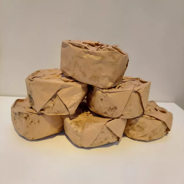 Raw African Black Soap PREMIUM QUALITY Organic Pure Natural Ghana in brown wrap