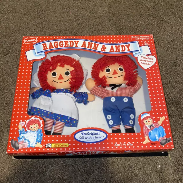 Raggedy Ann & Andy Soft Body Dolls Storybook Friends Vintage 1992 Playskool New