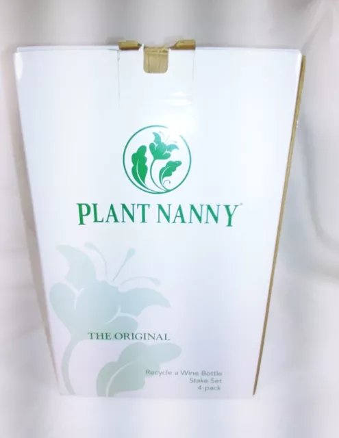 Plant Nanny 4 Count Wine Bottle Plant Nanny Stake Set Waterer Potted Plants 3