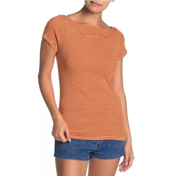 Free People Ahoy Stripe Tee Venice M $58