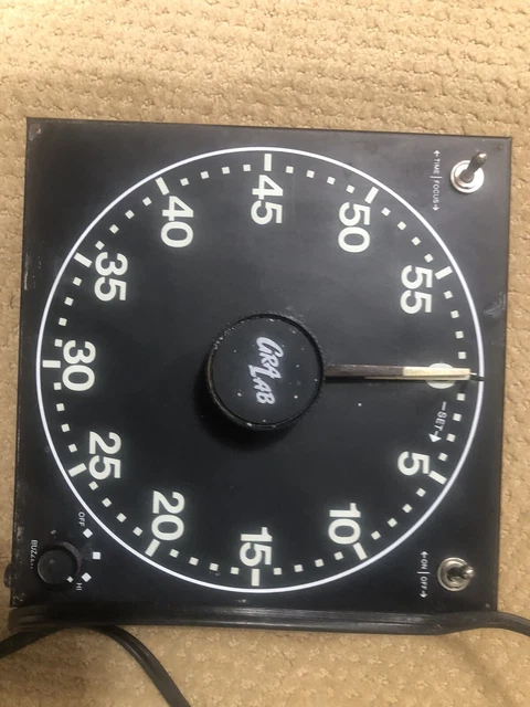 Temporizador de fotografía vintage GRA LAB modelo 300 brillo cuarto oscuro de 1 hora funciona muy bien