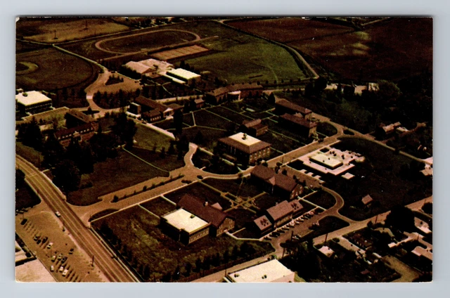Brevard NC-North Carolina Brevard College Aerial View, Antique, Vintage Postcard