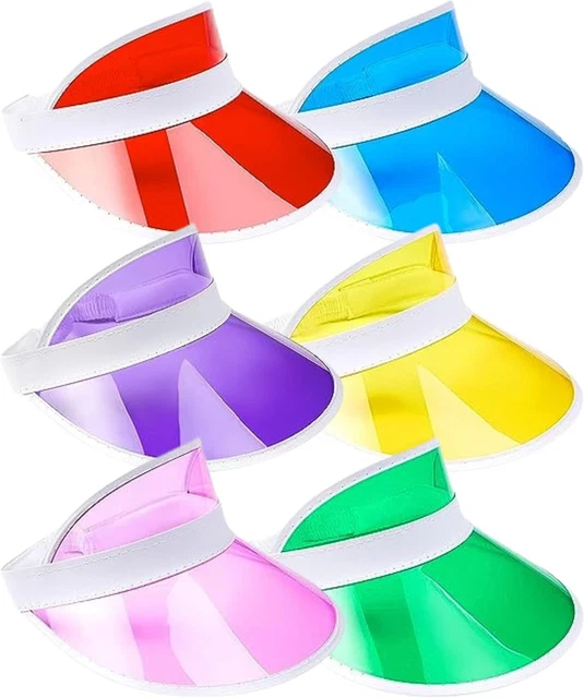 PACK OF 6 Plastic Visors Pub Golf Visor Golf Fancy Dress Accessories