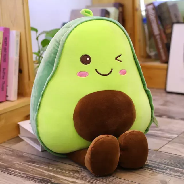 30CM Stuffed Toys Kawaii Avocado Pillow Filled Doll Fruit Cushion Soft Decorativ