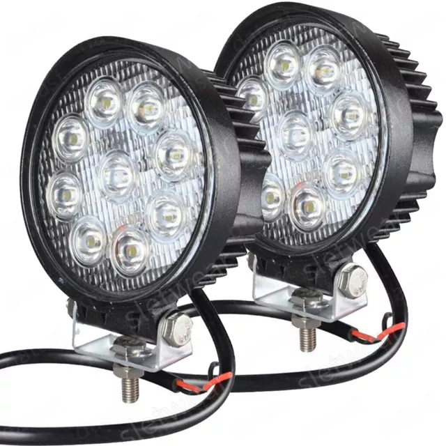 LED Arbeitsscheinwerfer 12V 24V Zusatzscheinwerfer 27W Traktor LKW Bagger PKW