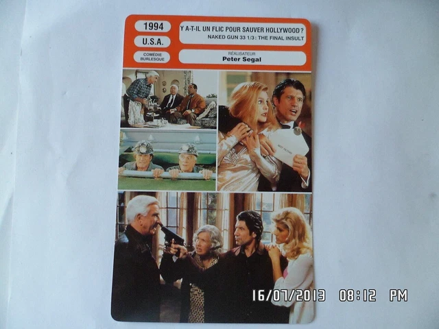 CARTE FICHE CINEMA 1994 Y A T IL UN FLIC POUR SAUVER HOLLYWOOD ? Leslie Nielsen