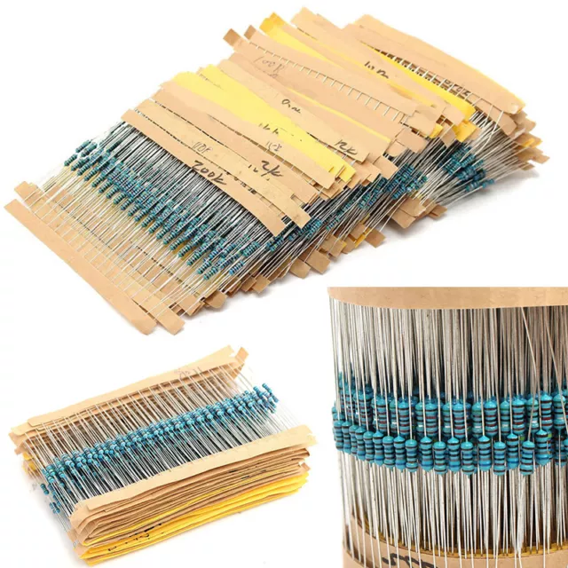 3120pcs 156 Values (1ohm-10M ohm )1/4W 1% Metal Film Resistors Assortment Set 2