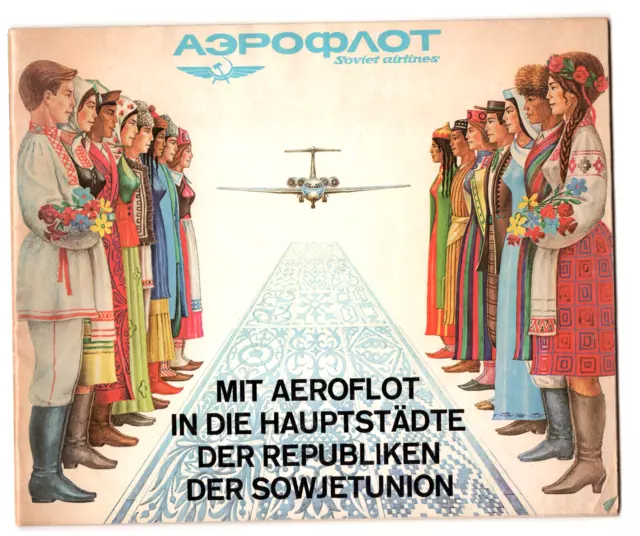 Aeroflot Soviet Al :  Mit Aeroflot in die Hauptstädte - 1970s  brochure (German)