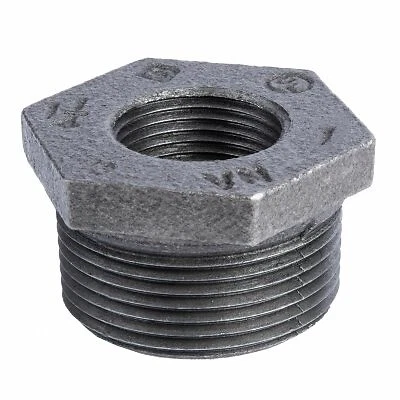 Black Pipe Fitting, Hex Bushing, 1-1/2 x 1-In. -521-975HC