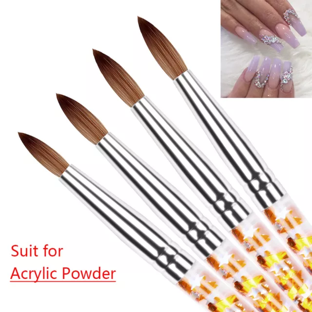 Pen Nail Art Brush Pure  Nylon Hair Acrylic Nail Brush For Acrylic Powder