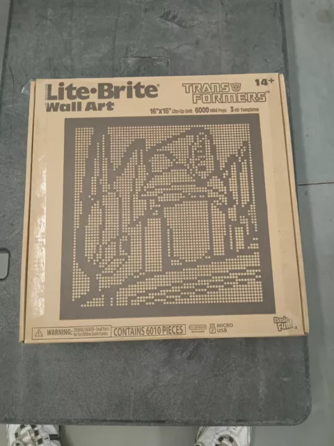 **BRAND NEW OPENED BOX-Lite Brite Wall Art Transformers by Hasbro!!