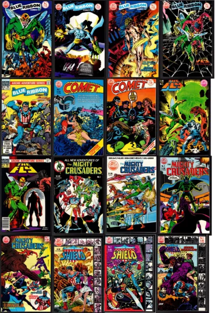 Archie / Red Circle FLY, SHIELD, MIGHTY CRUSADERS, BLUE RIBBON 16 comics