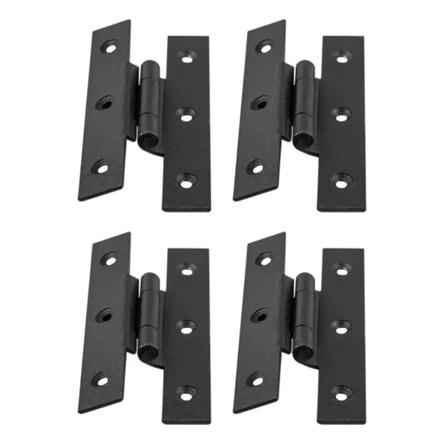 Black Offset H Hinges 3.5" H 3/8 Wrought Iron Renovators Supply Pack of 4