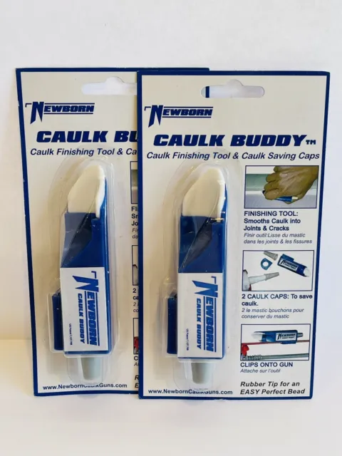 2 X Newborn  Caulk Buddy  Lightweight  Plastic  Caulk Finisher Tool