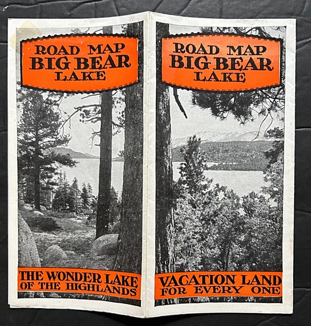 1920S PRETTY BIG Bear Lake Road Map 24.95 PicClick