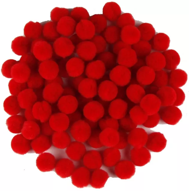 Touch Of Nature .5" Pom-Poms 100/Pkg Red