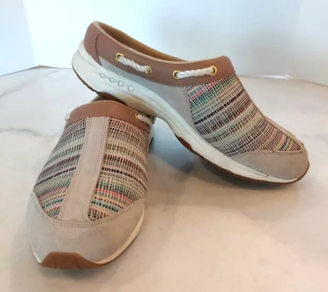 Women's Easy Spirit Slip On Mule Shoes - TravelPort21- Beige - size 9.5 M