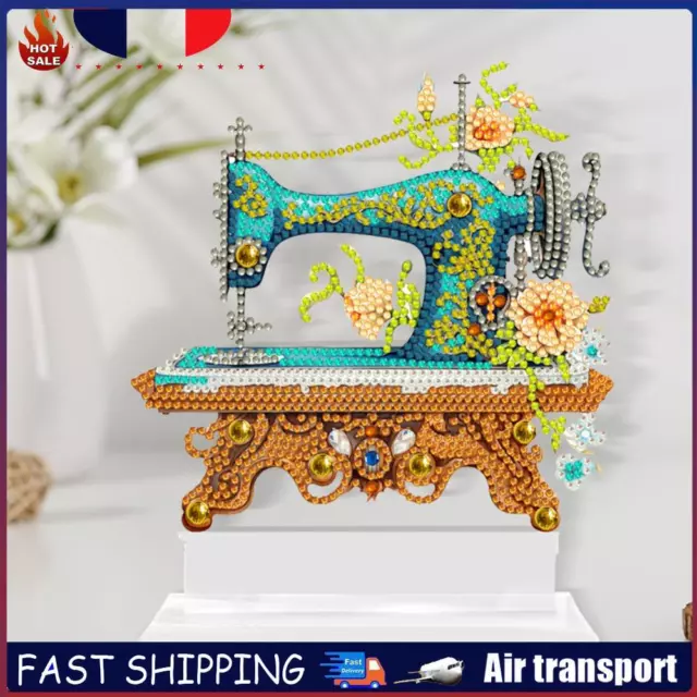 5D DIY Diamond Art Table Decor Round+Special Shape Sewing Machine (#5) FR