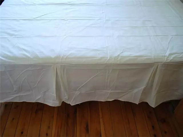 Combed Cotton Light Cream Bed Sheet Valance Queen Size 3