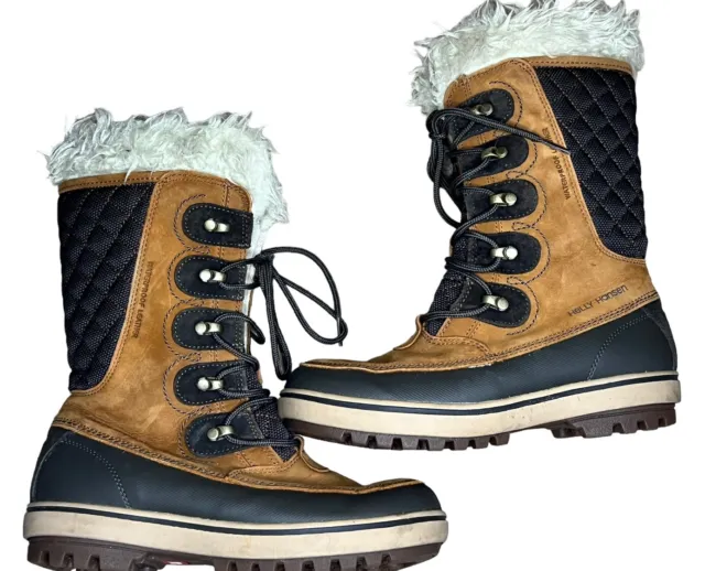 Helly Hansen Garibaldi Winter Snow Leather Waterproof Women’s Boots Brown 7 US