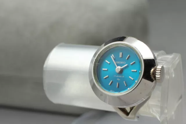 Raro [Exc+5] Seiko 11-0460 Azul Reloj de pulsera para mujer de cuerda...