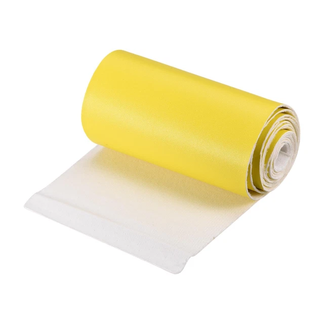 Sintetico Pelle Lenzuola,PU Pelle per Creazione Artigianato,10x135cm Luce Giallo
