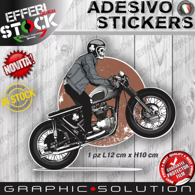 Adesivi Stickers MOTORBIKE SKULL ACE CAFE RACER LONDON GENTLEMANTS GHOST RIDER