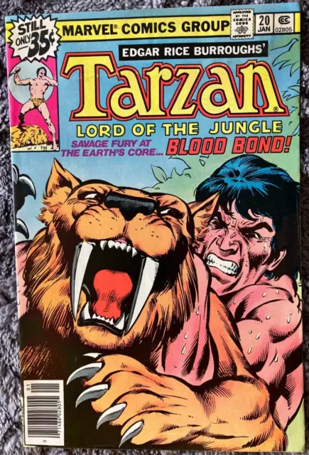 Tarzan Lord Of The Jungle #20 Fn/Vf (7.0) Marvel Comics 1979 - Free Uk Postage