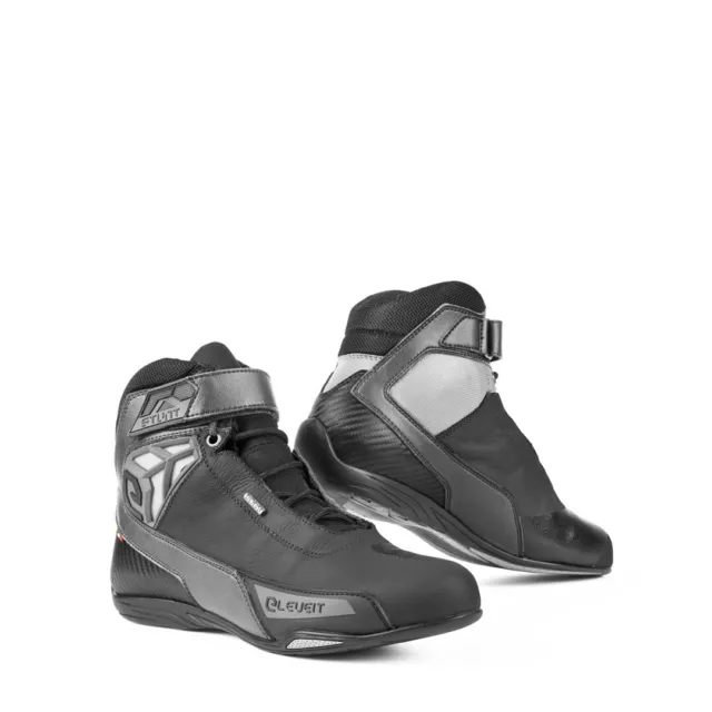 Scarpa Moto Eleveit Stunt Wp Nero 39 Pelle Impermeabile Protezioni Leggera Lacci