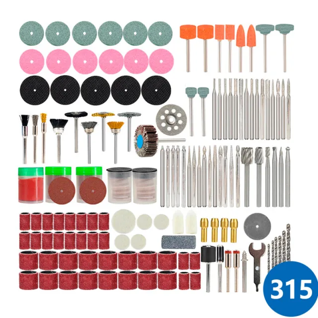 365Pc Abrasive Dremel Rotary Tool Accessories Kit Grinding Sanding  Polishing Set