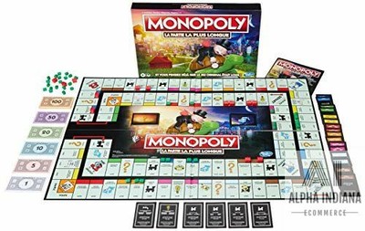 Monopoly Longest Game Ever Version França... Jeu de Societe Jeu de Plateau