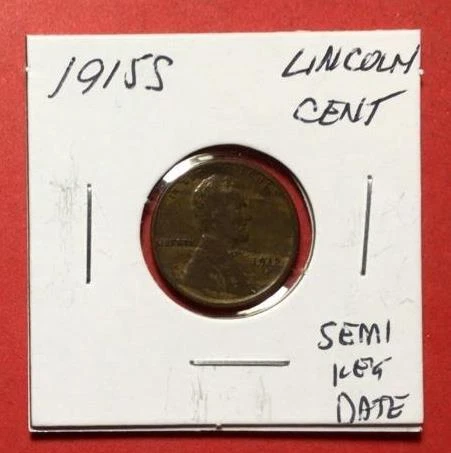 1915S US LINCOLN CENT Semi Key Date! "San Francisco Mint" FINE Details Old Coin!