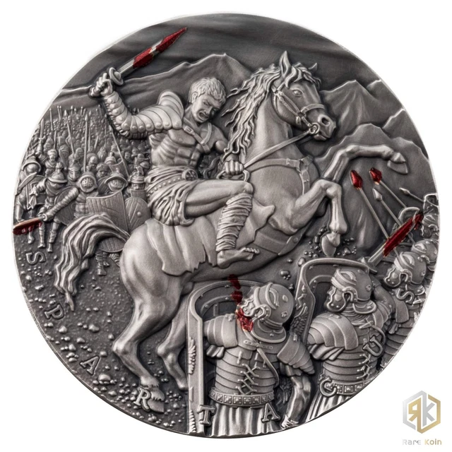 2017 Niue SPARTACUS Great Commanders 2 oz Silver Coin