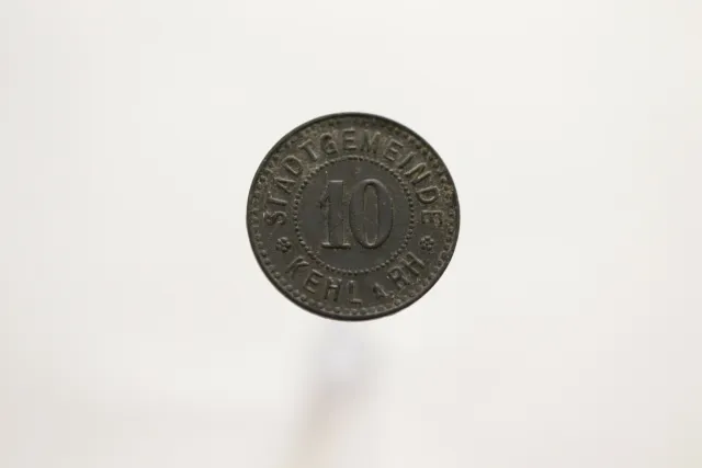 Germany War Money Token 10 Pfennig Kehl Zinc B19 #T2202