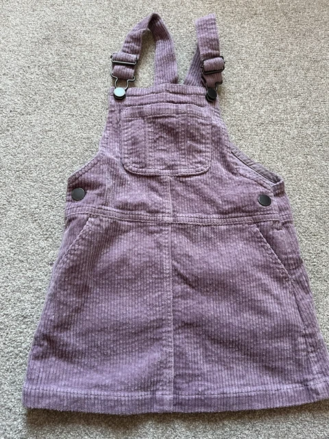 Next Girls Mauve Dungaree Dress Aged 4 Years