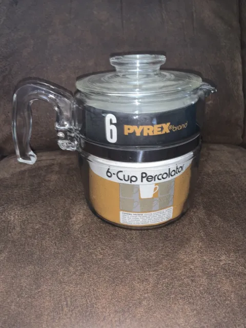 Vintage PYREX Percolator Glass Coffee Pot MAKER Corning 6 Cup NOS NEW 7756