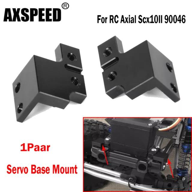 2 x montaggio base servo anteriore per paraurti piastra assiale Scx10II 90046 1/10 RC cingolato