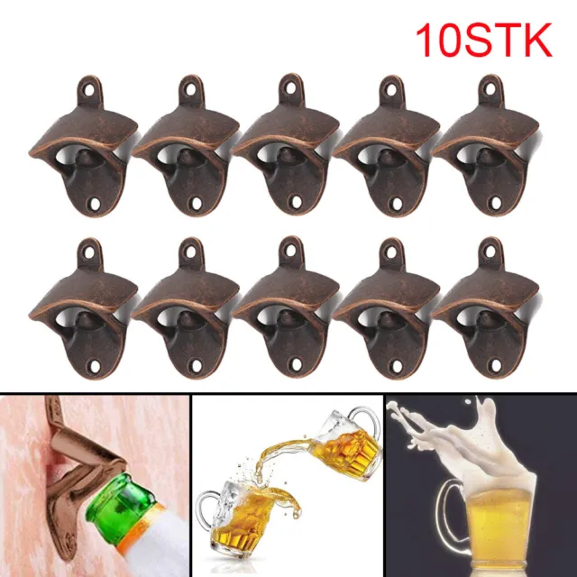 10x Bar Wandmontage Bieröffner Bier Flaschenöffner Küche Beer Bottle Opener set