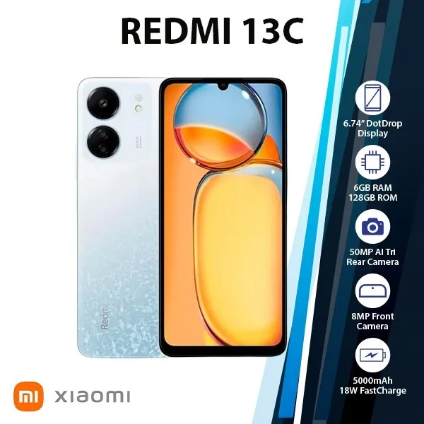 NEW XIAOMI REDMI 13C 6GB+128GB Dual SIM Unlcoked Android Mobile Phone -  WHITE $256.39 - PicClick AU